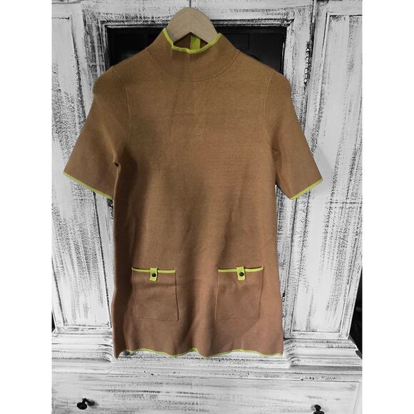 Anthropologie Maeve Annalise Mock-Neck Mini Sweater Dress-New XS - Picture 5 of 5